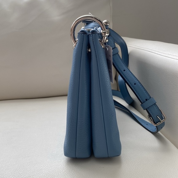 COACH Blue Leather Bag with Silver Details - Picture 8 of 11